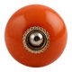 Orange Round Golden Fitting Ceramic Knob